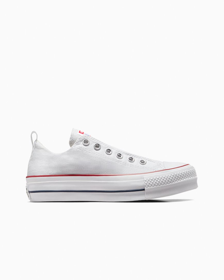 Women\'s Converse Chuck Taylor All Star Lift Slip Low Top Platform Shoes White / Red / Blue | AU 13069K